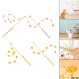 Maxbell Interactive Cat Toy Funny Handmade with Bell Play Rod for Exercise Home Yard Pink