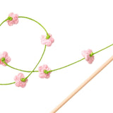 Maxbell Interactive Cat Toy Funny Handmade with Bell Play Rod for Exercise Home Yard Pink