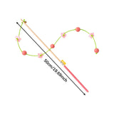 Maxbell Interactive Cat Toy Funny Handmade with Bell Play Rod for Exercise Home Yard Pink with Ball