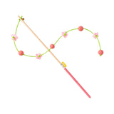 Maxbell Interactive Cat Toy Funny Handmade with Bell Play Rod for Exercise Home Yard Pink with Ball