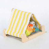 Maxbell Bird Nest House Hanging Hammock Parrot Tent for Cockatiels Conures Parakeets Yellow