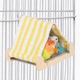 Maxbell Bird Nest House Hanging Hammock Parrot Tent for Cockatiels Conures Parakeets Yellow