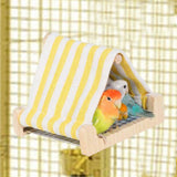 Maxbell Bird Nest House Hanging Hammock Parrot Tent for Cockatiels Conures Parakeets Yellow