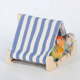 Maxbell Bird Nest House Hanging Hammock Parrot Tent for Cockatiels Conures Parakeets Blue