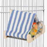 Maxbell Bird Nest House Hanging Hammock Parrot Tent for Cockatiels Conures Parakeets Blue