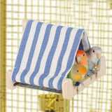 Maxbell Bird Nest House Hanging Hammock Parrot Tent for Cockatiels Conures Parakeets Blue