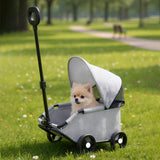 Maxbell Pet Stroller Large Capacity Gifts Pet Carrier for Travelling Outdoor Walking Gray