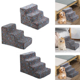 Maxbell Dog Stair Anti Skid Pet Slope Stairs for Indoor High Bed Small Dogs and Cats Small 3 Steps