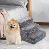Maxbell Dog Stair Anti Skid Pet Slope Stairs for Indoor High Bed Small Dogs and Cats Small 3 Steps
