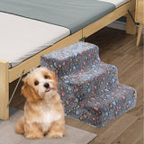 Maxbell Dog Stair Anti Skid Pet Slope Stairs for Indoor High Bed Small Dogs and Cats Small 3 Steps