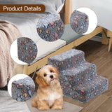 Maxbell Dog Stair Anti Skid Pet Slope Stairs for Indoor High Bed Small Dogs and Cats Small 3 Steps
