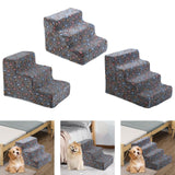Maxbell Dog Stair Anti Skid Pet Slope Stairs for Indoor High Bed Small Dogs and Cats Small 3 Steps