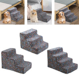 Maxbell Dog Stair Anti Skid Pet Slope Stairs for Indoor High Bed Small Dogs and Cats Small 3 Steps