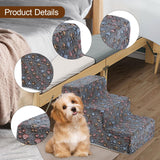Maxbell Dog Stair Anti Skid Pet Slope Stairs for Indoor High Bed Small Dogs and Cats Large 3 Steps