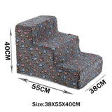 Maxbell Dog Stair Anti Skid Pet Slope Stairs for Indoor High Bed Small Dogs and Cats Large 3 Steps