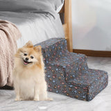 Maxbell Dog Stair Anti Skid Pet Slope Stairs for Indoor High Bed Small Dogs and Cats Large 3 Steps