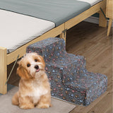 Maxbell Dog Stair Anti Skid Pet Slope Stairs for Indoor High Bed Small Dogs and Cats Large 3 Steps
