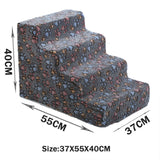 Maxbell Dog Stair Anti Skid Pet Slope Stairs for Indoor High Bed Small Dogs and Cats 4 Steps