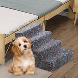 Maxbell Dog Stair Anti Skid Pet Slope Stairs for Indoor High Bed Small Dogs and Cats 4 Steps
