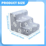 Maxbell Dog Steps Wear Resistant Anti Slip Dog Stairs for Indoor Bed Older Dogs Cats Small 3 Steps