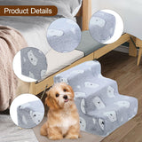 Maxbell Dog Steps Wear Resistant Anti Slip Dog Stairs for Indoor Bed Older Dogs Cats Small 3 Steps