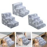 Maxbell Dog Steps Wear Resistant Anti Slip Dog Stairs for Indoor Bed Older Dogs Cats Small 3 Steps
