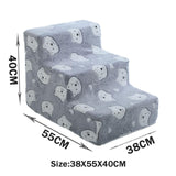 Maxbell Dog Steps Wear Resistant Anti Slip Dog Stairs for Indoor Bed Older Dogs Cats Large 3 Steps