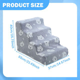 Maxbell Dog Steps Wear Resistant Anti Slip Dog Stairs for Indoor Bed Older Dogs Cats 4 Steps