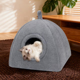 Cat Bed Winter Washable Soft Cat Cave House for Small Pets Puppy Indoor Cats Gray