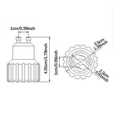 2Pcs Gu10 to Gu10 Adapter Easy Install Sturdy Heat Resistant Light Converter