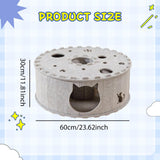 Pet Cat Tunnel Bed Portable Playing Hut for Bunny Hamster Self Entertainment grey