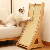Cat Scratcher Activity Center Cozy Wood Scratch Pad for Kitty Kitten Playing Cat Scratcher