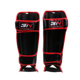 Maxbell Shin Instep Pads MMA Leg Foot Guards Muay Thai Kick Boxing Guard Red - Aladdin Shoppers