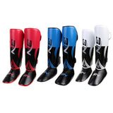 Maxbell Shin Instep Pads MMA Leg Foot Guards Muay Thai Kick Boxing Guard Red - Aladdin Shoppers