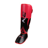 Maxbell Shin Instep Pads MMA Leg Foot Guards Muay Thai Kick Boxing Guard Red - Aladdin Shoppers