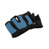 Maxbell Weight Lifting Gloves Anti-skid Half Finger Fitness Palm Protector L Blue - Aladdin Shoppers