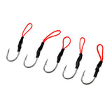 Maxbell Lot 10Pcs Assist Hooks Carbon Steel Jigging Fishing Hooks with PE Line