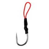 Maxbell Lot 10Pcs Assist Hooks Carbon Steel Jigging Fishing Hooks with PE Line