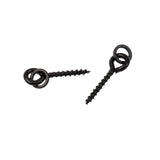 Maxbell Maxbell 50 Pieces 13mm Carp Fishing Chod Boilie Screw with Ring Pop Up Peg Pellet Holder Bait Stop Matte Black Terminal Tackle