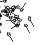 Maxbell Maxbell 50 Pieces 13mm Carp Fishing Chod Boilie Screw with Ring Pop Up Peg Pellet Holder Bait Stop Matte Black Terminal Tackle