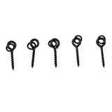 Maxbell Maxbell 50 Pieces 13mm Carp Fishing Chod Boilie Screw with Ring Pop Up Peg Pellet Holder Bait Stop Matte Black Terminal Tackle