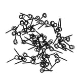 Maxbell Maxbell 50 Pieces 13mm Carp Fishing Chod Boilie Screw with Ring Pop Up Peg Pellet Holder Bait Stop Matte Black Terminal Tackle