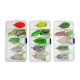 Maxbell Maxbell 6 Pcs Topwater Frog Lure Kit Set Lots for Bass Snakehead Freshwater Saltwater Soft Bait Crankbait