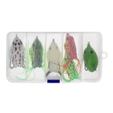 Maxbell Maxbell 6 Pcs Topwater Frog Lure Kit Set Lots for Bass Snakehead Freshwater Saltwater Soft Bait Crankbait