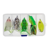 Maxbell Maxbell 6 Pcs Topwater Frog Lure Kit Set Lots for Bass Snakehead Freshwater Saltwater Soft Bait Crankbait