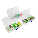Maxbell Maxbell 6 Pcs Topwater Frog Lure Kit Set Lots for Bass Snakehead Freshwater Saltwater Soft Bait Crankbait