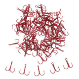 Maxbell 200pcs Sea Fishing Hook Treble Hooks High Carbon Steel Fishhooks Tackle 4#6#