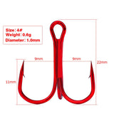 Maxbell 200pcs Sea Fishing Hook Treble Hooks High Carbon Steel Fishhooks Tackle 4#6#