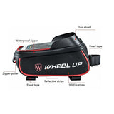 Maxbell Maxbell Cycling Bike Bicycle Frame Tube Mobile Phone Bag Pannier Phone Pouch Red