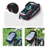 Maxbell Maxbell Cycling Bike Bicycle Frame Tube Mobile Phone Bag Pannier Phone Pouch Red
